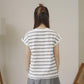 Matsuda T-shirt Wanita katun Shiori Off White