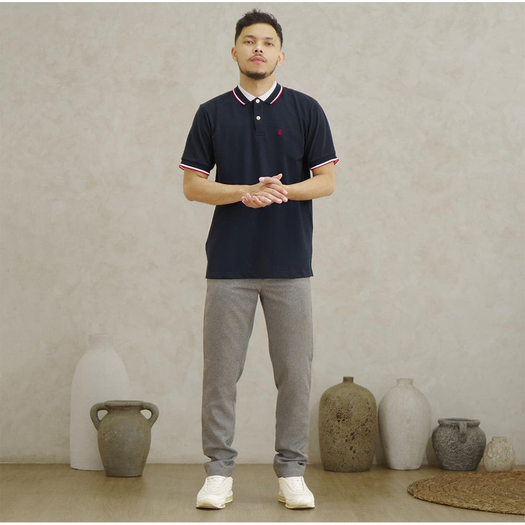 MATSUDA Kaos Polo Shirt Pria Kerah Uozu Navy