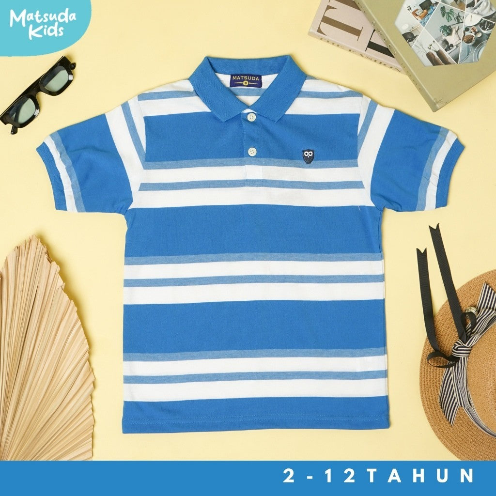 Matsuda baju kaos polo anak laki laki katun umur 2-12 Andre