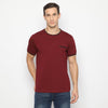 MATSUDA Kaos Pria T Shirt Edogawa Merah Burgundy