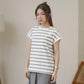 Matsuda T-shirt Wanita katun Shiori Off White