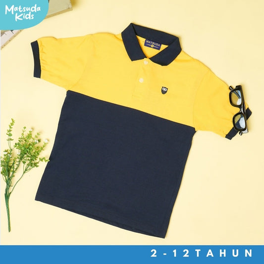 Matsuda baju kaos polo anak laki laki katun umur 2-12 Oscar