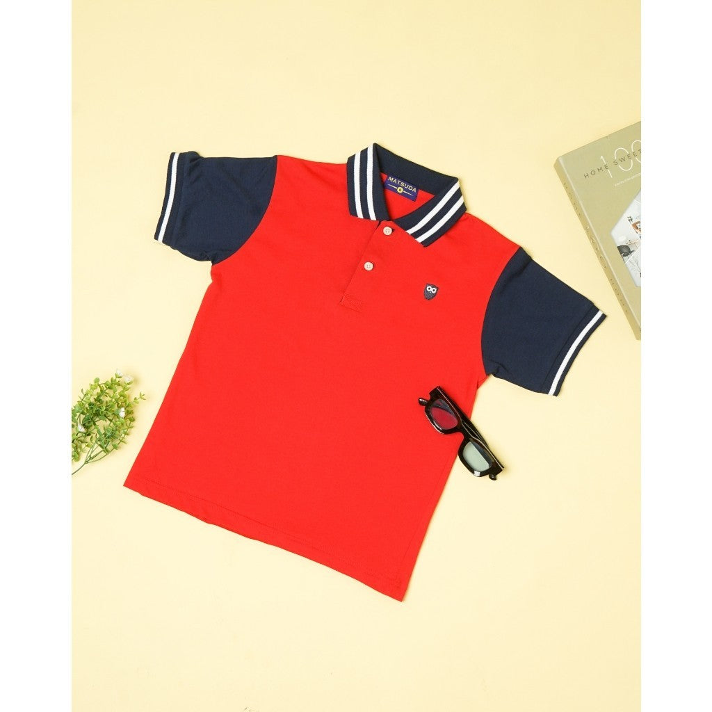 Matsuda baju kaos polo anak laki laki katun umur 2-12 Coco