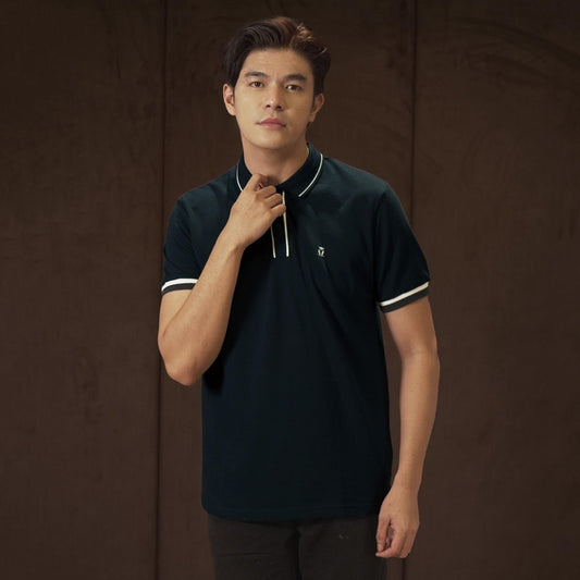 MATSUDA Baju Kaos Polo Shirt Pria Kerah Muruto Navy