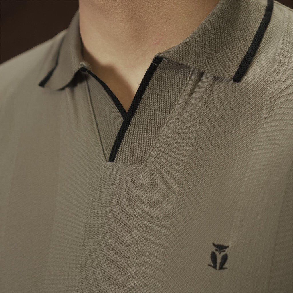 MATSUDA Kaos Polo Shirt Pria Kerah Shiraoka Cobble Stone