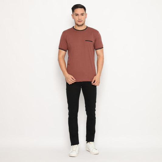 MATSUDA Kaos Pria T Shirt Edogawa Merah Wine