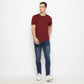 MATSUDA Kaos Pria T Shirt Edogawa Merah Burgundy