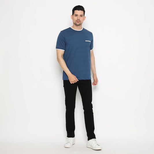 MATSUDA Kaos Pria T Shirt Edogawa Biru Blue Teal