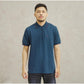 MATSUDA Kaos Polo Shirt Pria Kerah Half Zip Shibata Blue Teal