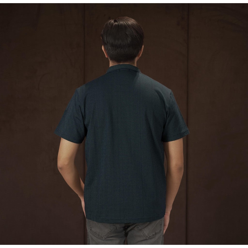 Matsuda Kemeja Pria Lengan pendek Kasual Saikai Navy