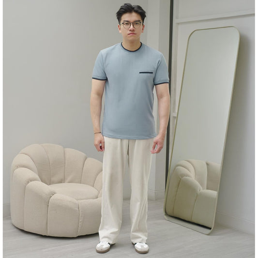 MATSUDA Kaos Pria T Shirt Edogawa Biru Light Blue