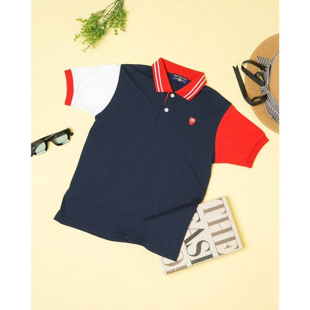 Matsuda baju kaos polo anak laki laki katun umur 2-12 Wally