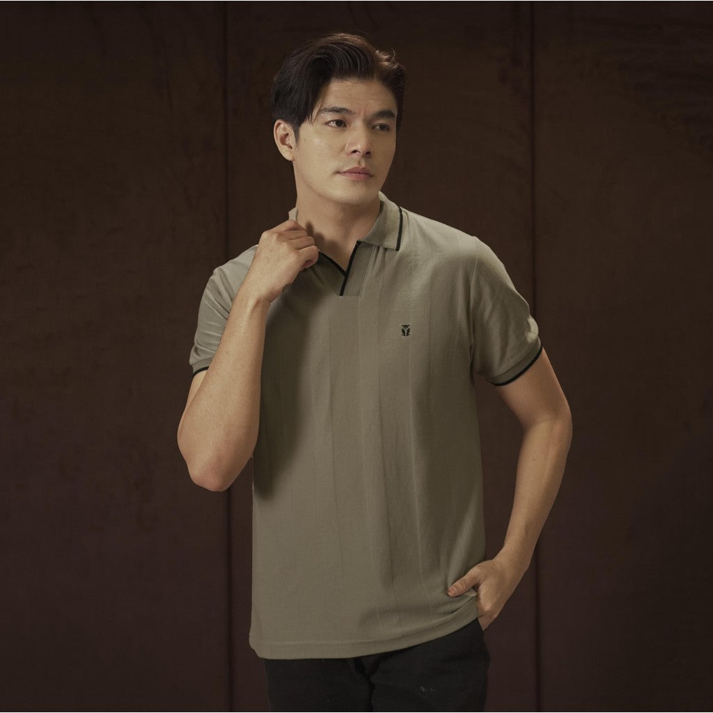 MATSUDA Kaos Polo Shirt Pria Kerah Shiraoka Cobble Stone