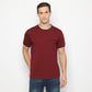 MATSUDA Kaos Pria T Shirt Edogawa Merah Burgundy