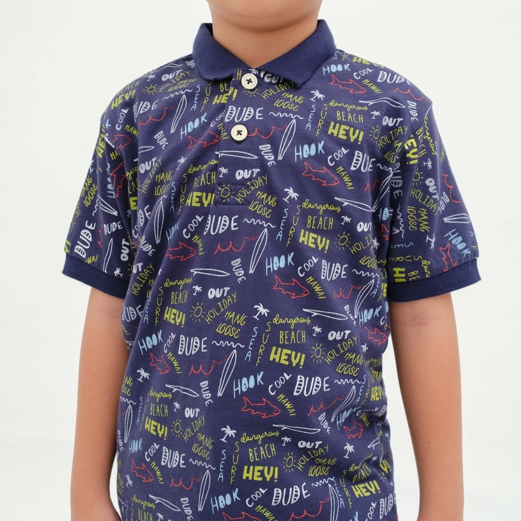 Matsuda baju kaos polo anak laki laki katun umur 2-12 Teddy