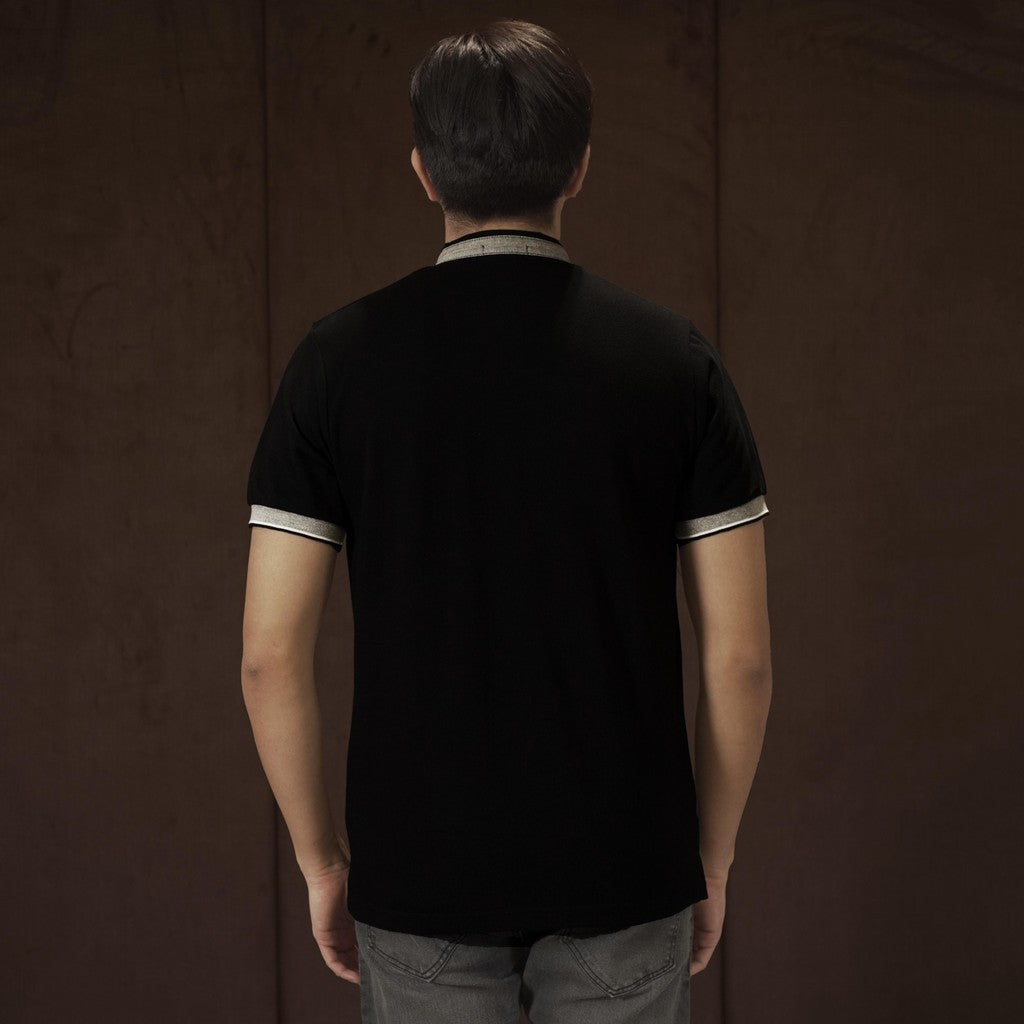 MATSUDA Kaos Polo Pria Kerah Shanghai Yasu Black