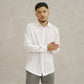 Matsuda Kemeja Pria Pique Lengan Panjang Shunan White