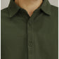 Matsuda Kemeja Pria Pique Lengan Panjang Shunan Olive