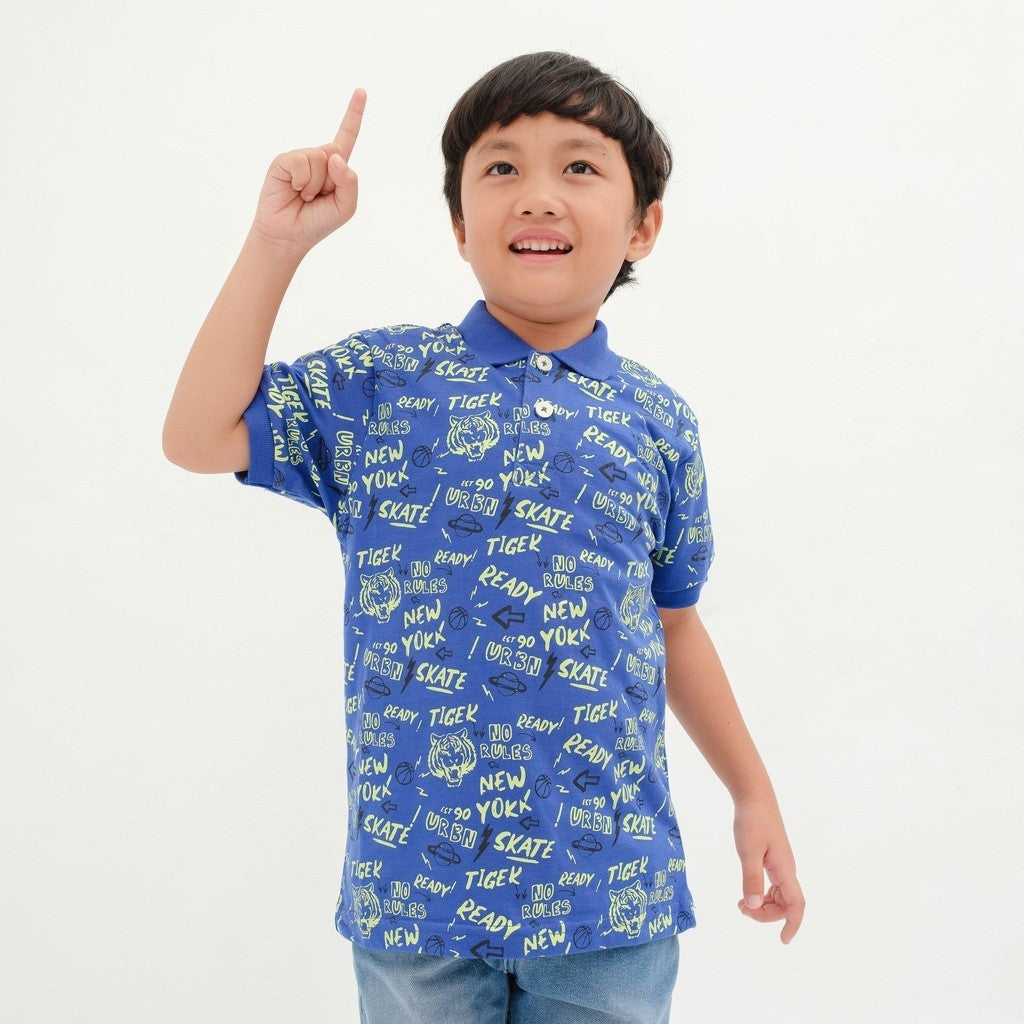 Matsuda baju kaos polo anak laki laki katun umur 2-12 Danny