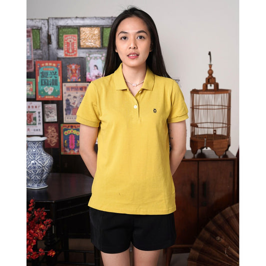 MATSUDA Kaos Polo Shirt Wanita Kerah Eve Kuning Bamboo