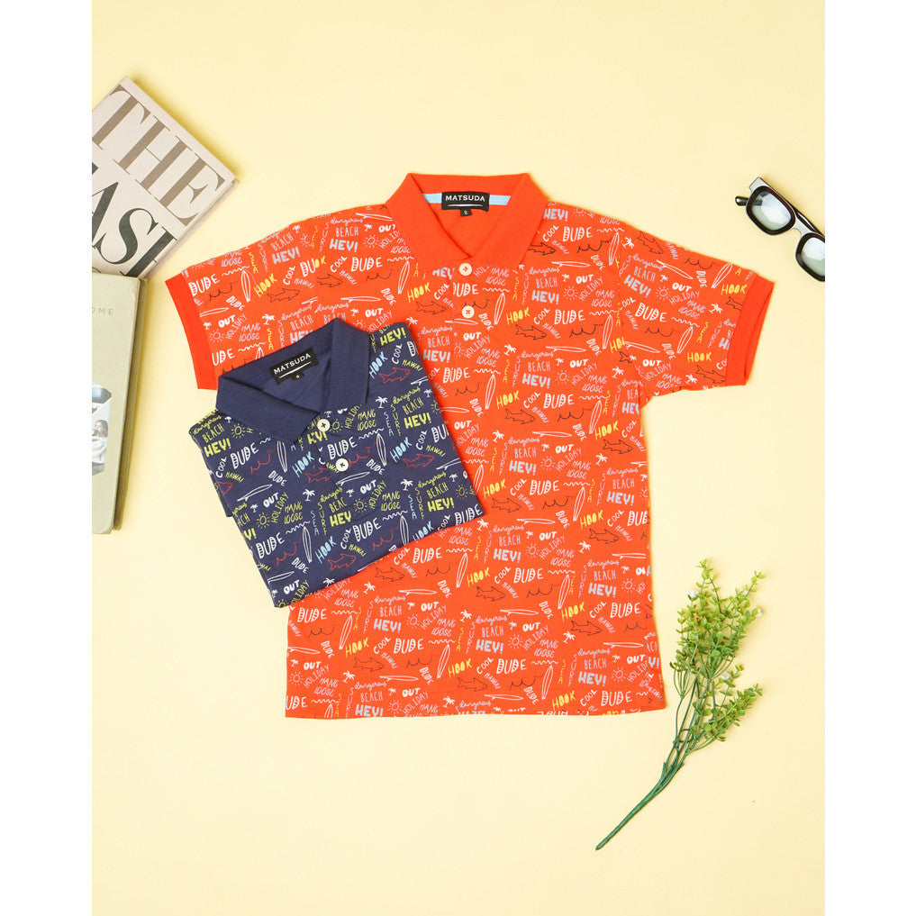Matsuda baju kaos polo anak laki laki katun umur 2-12 Teddy
