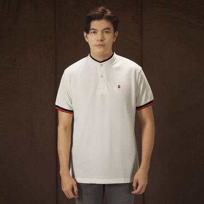 MATSUDA Baju Kaos Polo Shirt Pria Kerah Shanghai Toyooka OffWhite