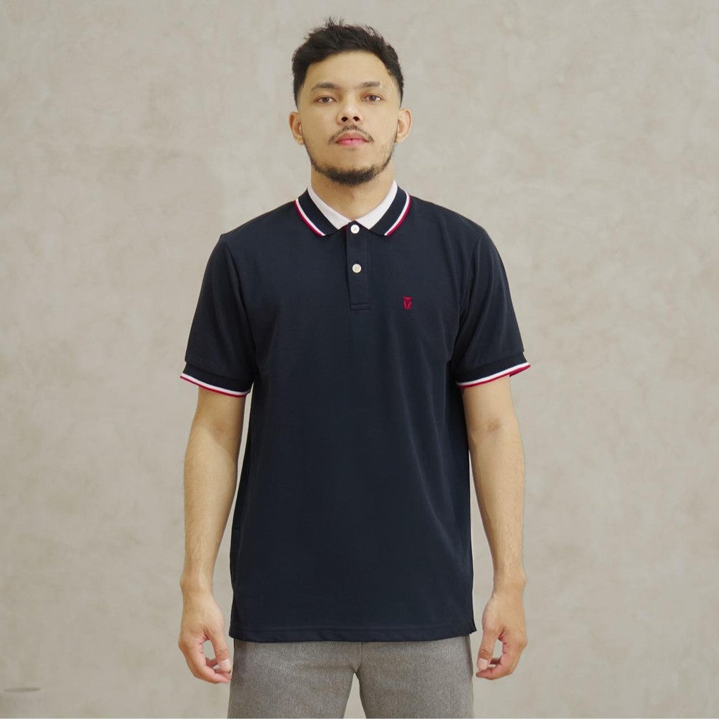 MATSUDA Kaos Polo Shirt Pria Kerah Uozu Navy