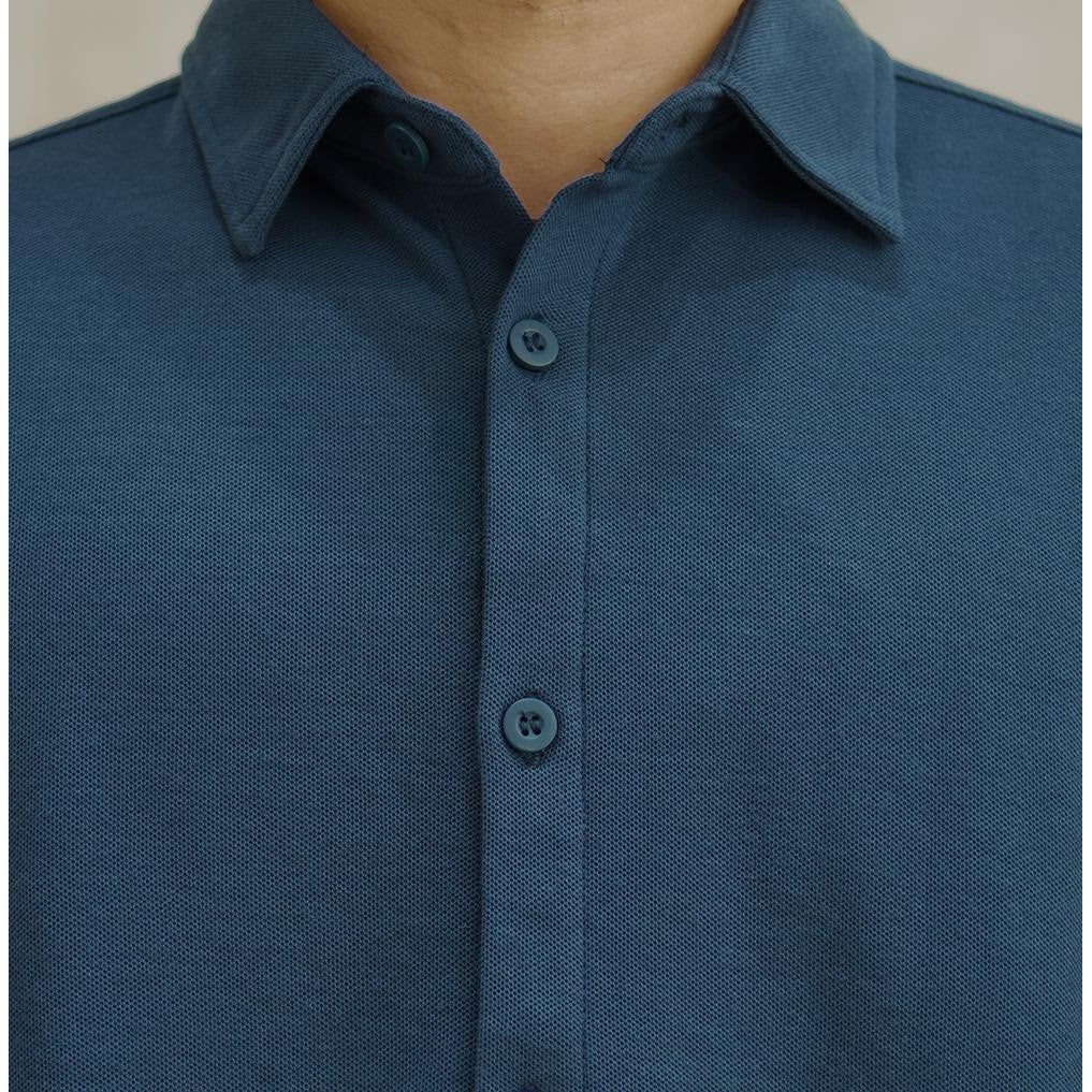 Matsuda Kemeja Pria Lengan Panjang Shunan Blue Teal