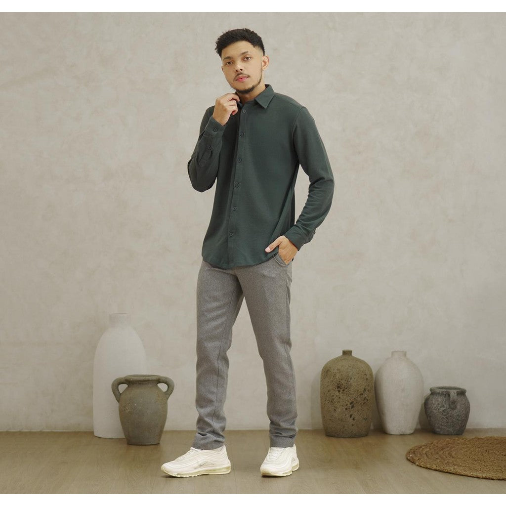 Matsuda Kemeja Pria Lengan Panjang Shunan DK Slate