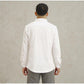 Matsuda Kemeja Pria Pique Lengan Panjang Shunan White