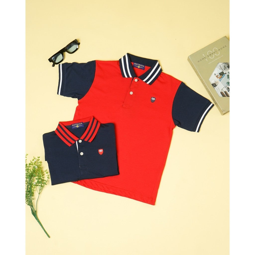 Matsuda baju kaos polo anak laki laki katun umur 2-12 Coco