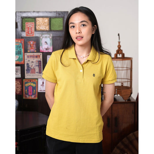 MATSUDA Kaos Polo Shirt Wanita Kerah Eve Kuning Bamboo