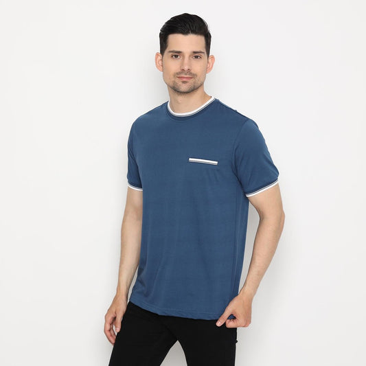 MATSUDA Kaos Pria T Shirt Edogawa Biru Blue Teal