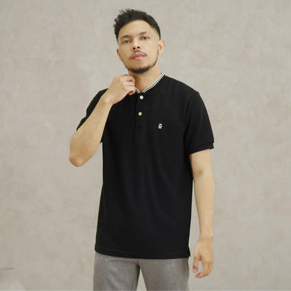 MATSUDA Kaos Polo Shirt Pria Kerah Susaki Black 3XL
