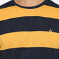 Matsuda T Shirt Pria Kaos Stripe Nanao Gold Navy