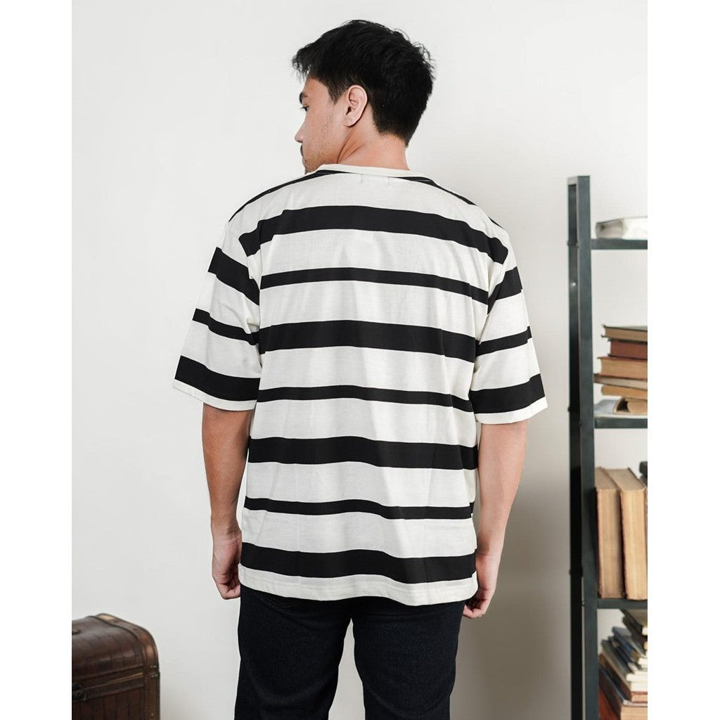 MATSUDA Kaos Oversize Stripe T shirt Narashino Black