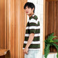MATSUDA Kaos Oversize Stripe Mobara Olive