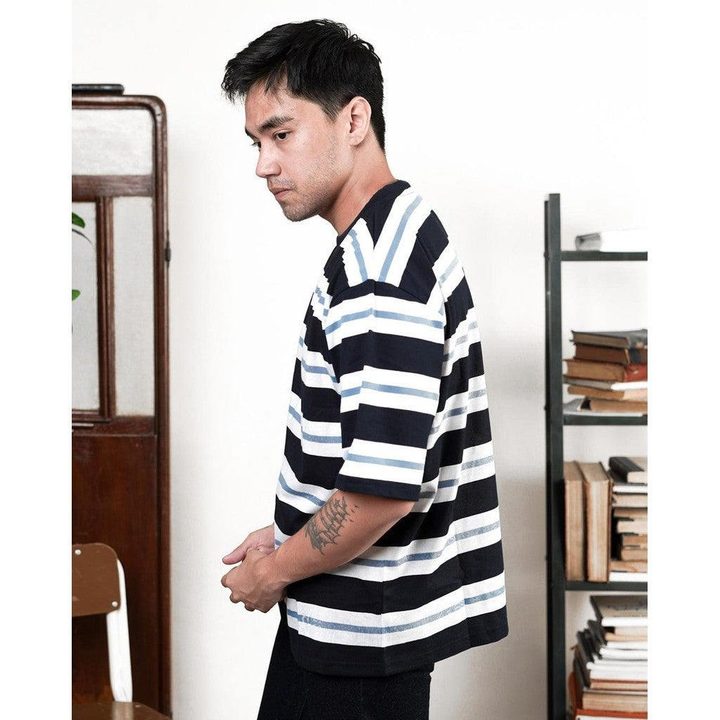 MATSUDA Kaos Oversize Stripe T shirt Kinokawa Navy
