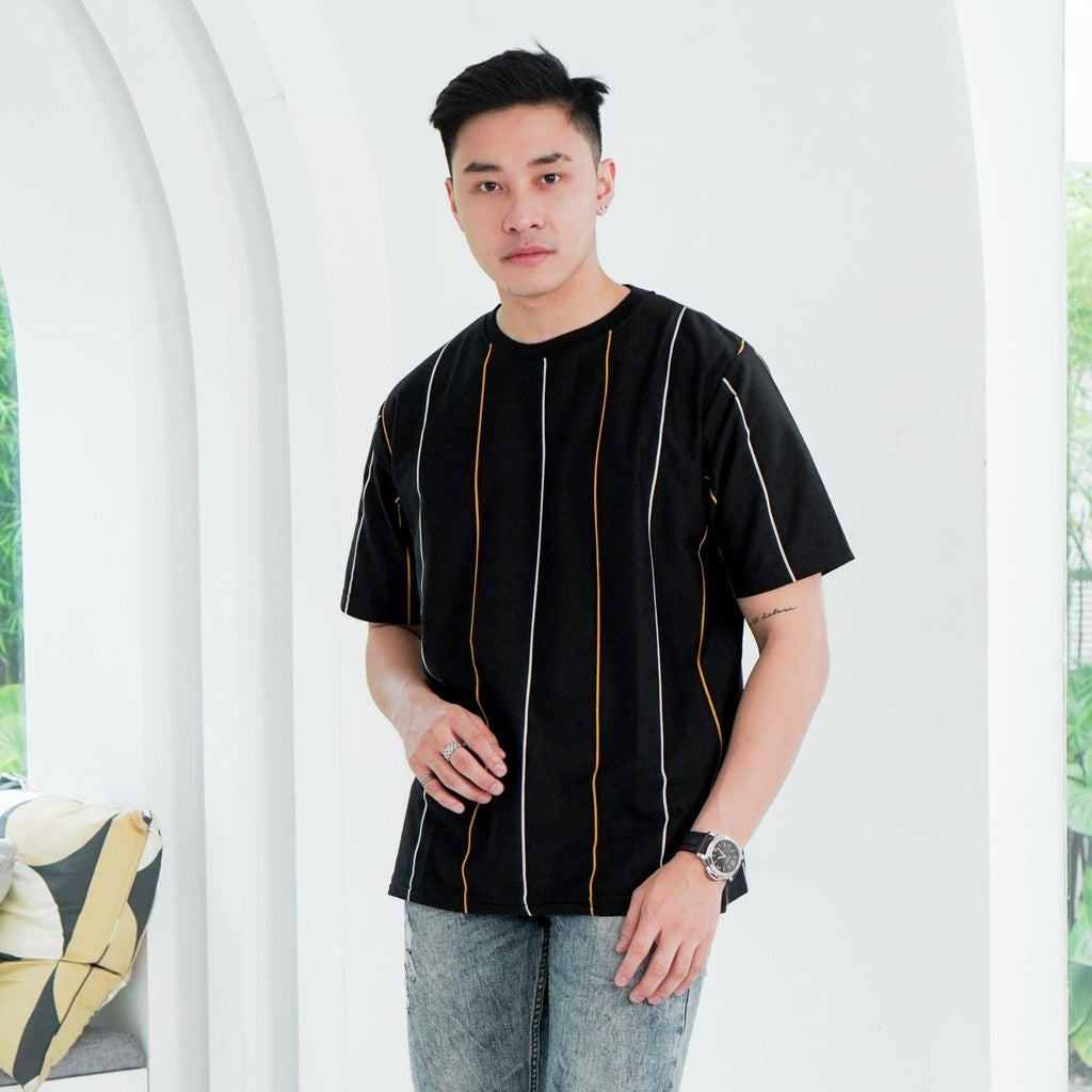 MATSUDA Kaos Oversize Stripe Togane Black