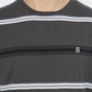 MATSUDA T Shirt Pria Kaos Stripe Motosu Charcoal