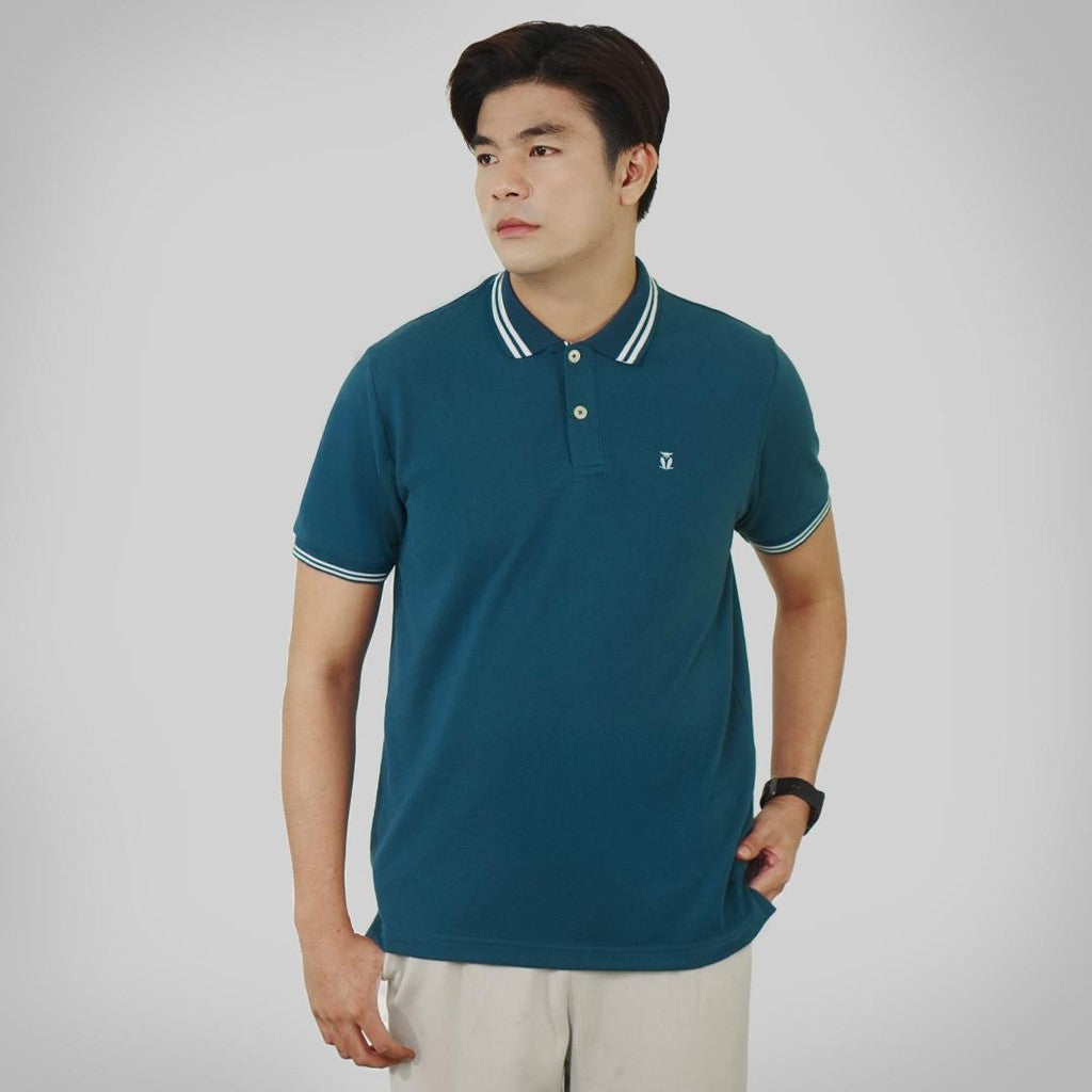 MATSUDA Kaos Polo Shirt Pria Kerah Onomichi Blue Coral