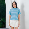 MATSUDA Kaos Wanita T Shirt Stripe Katun Zuri