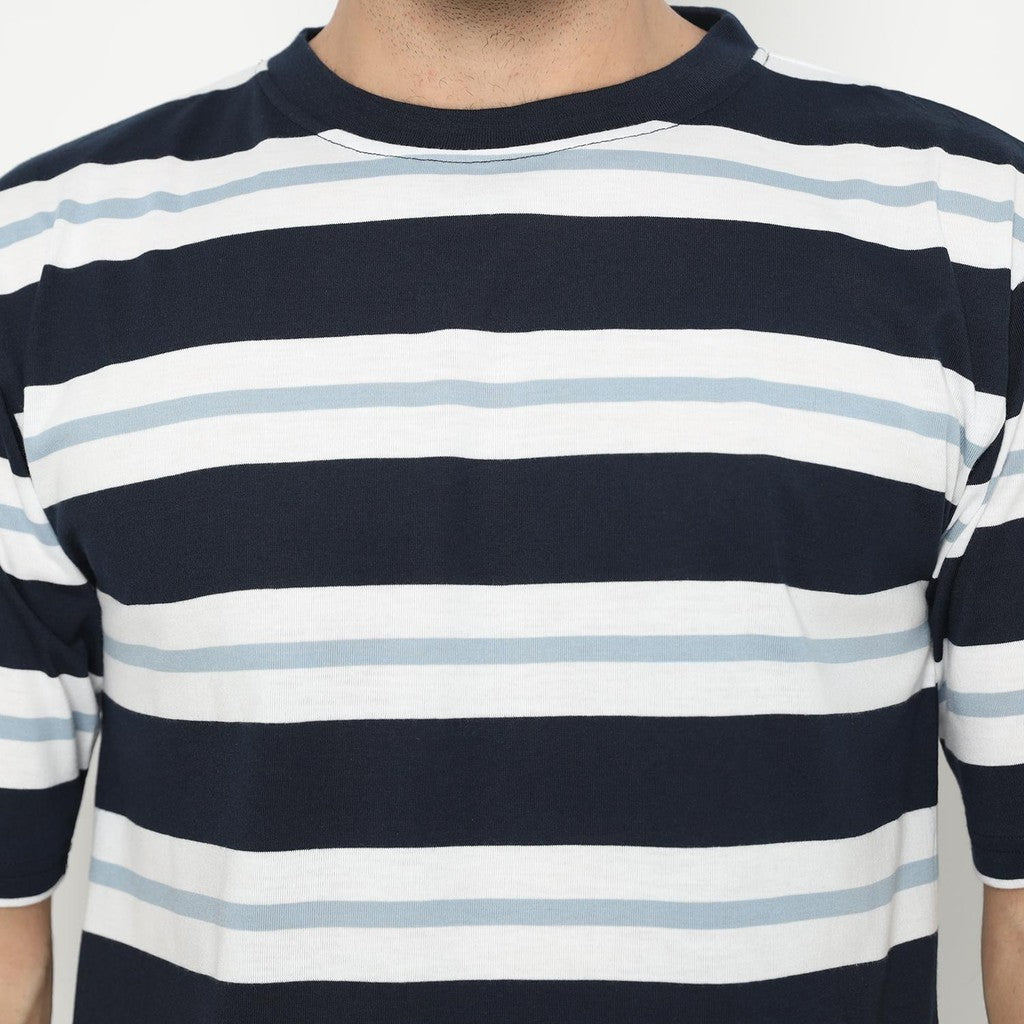 MATSUDA Kaos Oversize Stripe T shirt Kinokawa Navy