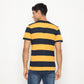 Matsuda T Shirt Pria Kaos Stripe Nanao Gold Navy