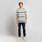 MATSUDA T Shirt Pria Kaos Stripe Motosu Grey
