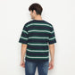 MATSUDA Kaos Oversize Stripe T shirt Kinokawa Green