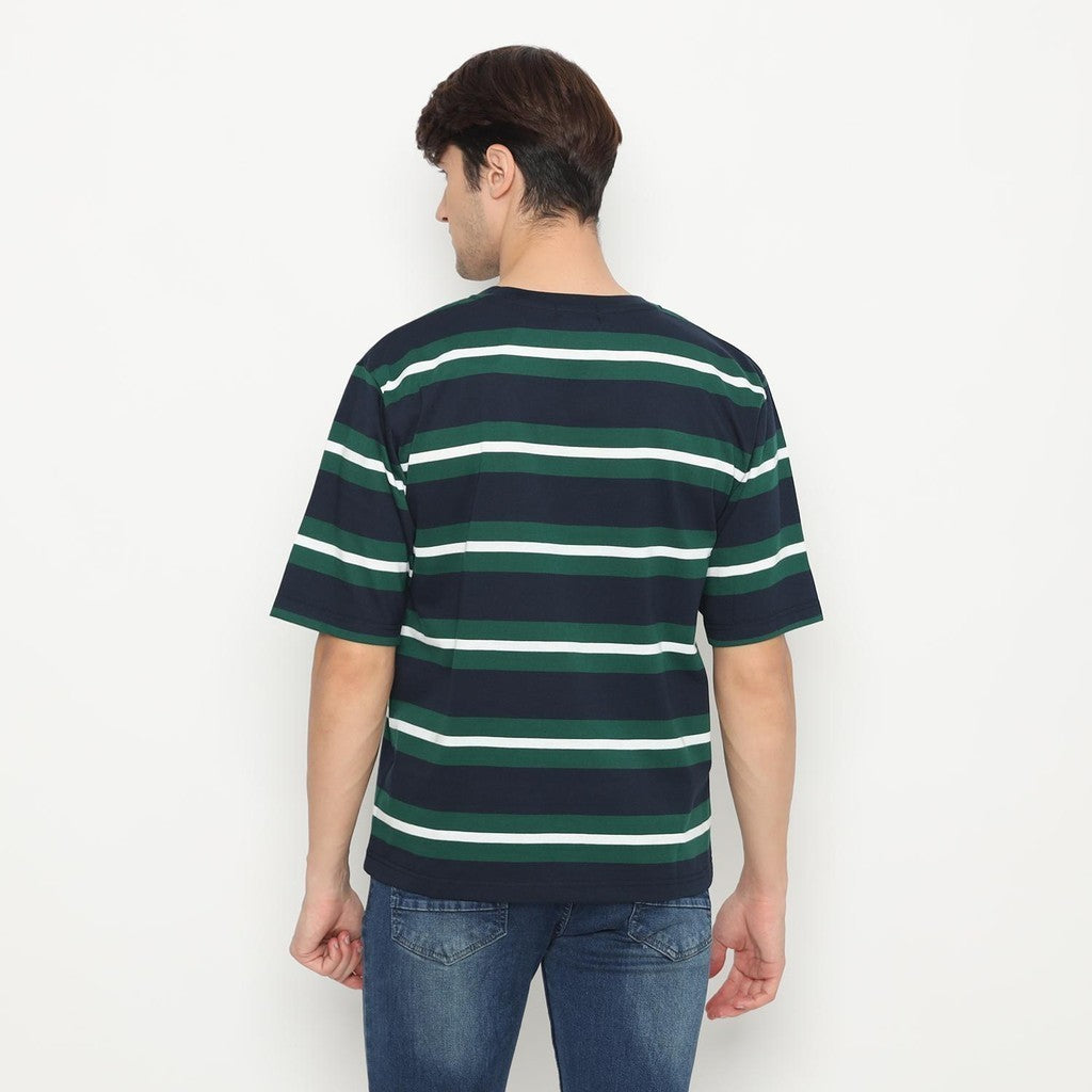 MATSUDA Kaos Oversize Stripe T shirt Kinokawa Green