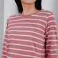 MATSUDA Kaos Wanita T Shirt Stripe Katun Posie
