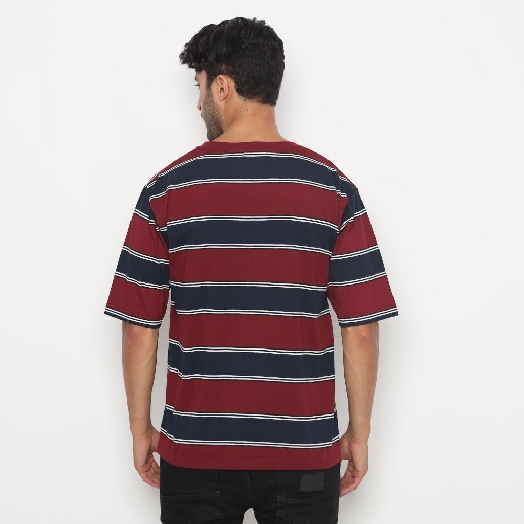 MATSUDA Kaos Oversize Stripe Mobara Burgundy
