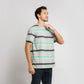 MATSUDA T Shirt Pria Kaos Stripe Motosu Grey
